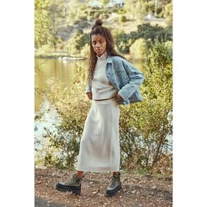 Free People Hailee Sweater Skirt Cream Small